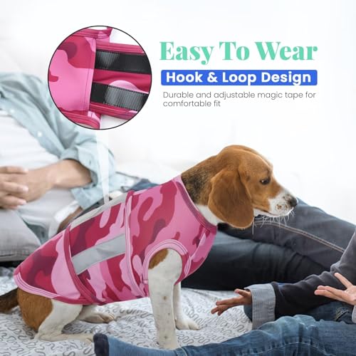 Image of MIGOHI Dog Anxiety Vest,Soft Dog Anxiety Relief Coat,Calming Vest Wrap for Thunderstorms,Fireworks,Travel and Separation,Anxiety Relief for Dogs,Firework Anxiety Relief for Small Dogs,S,Camouflage