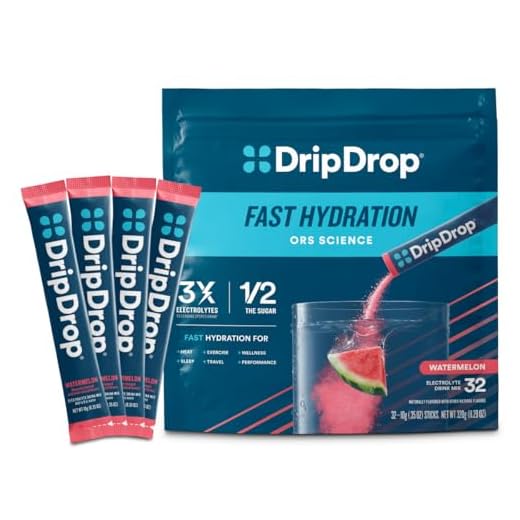 DripDrop Hydration - Electrolyte Powder Packets - Watermelon - 32 Count
