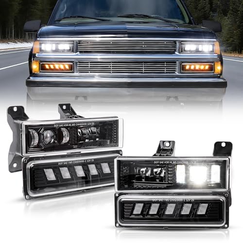 RAMJET4X4 DOT LED Headlight Assembly Hi/Low Beam Turn Signal Fit