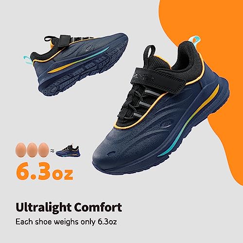 Dream Pairs Boys Girls Shoes Kids Duraplay Tennis Running Athletic Protective Walking Sneakers For Little/Big Kid,Size 6 Big Kid,Dark Blue/Black,Sdrs2335K thumb #6