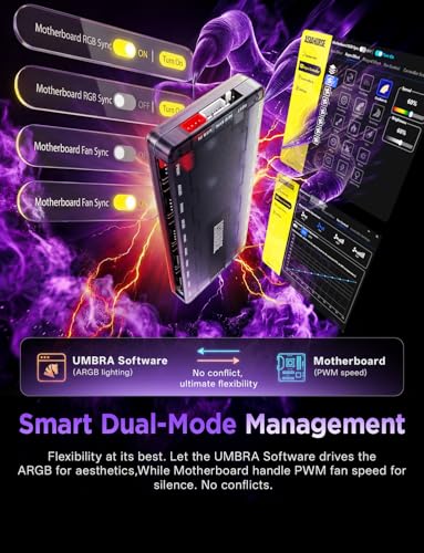 Image of AsiaHorse Umbra 5V 3-Pin ARGB Hub, Software 100+ Preset Lighting Modes