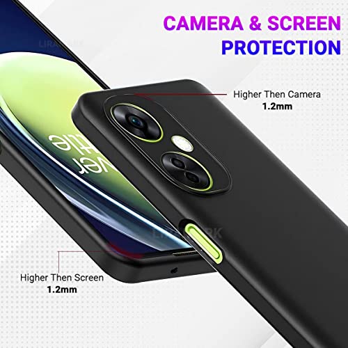 Image of LIRAMARK Liquid Silicone Soft Back Cover Case for OnePlus Nord CE 3 Lite 5G / 1+Nord CE 3 Lite 5G (Black)