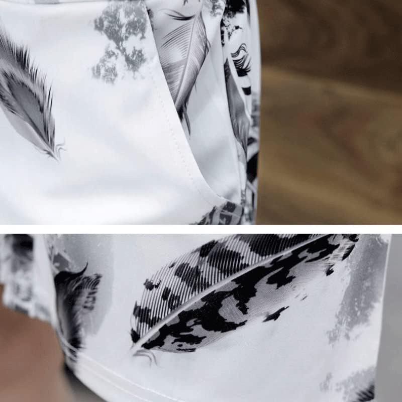 SMEJS 男性用の夏の服2ピースセットサマーショートスリーブTシャツショーツ印刷パターンスリムトラックスーツ(L code) 【ローズクロスドロップピアス】