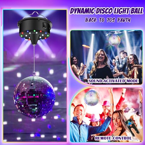 Yccokjj HG00014 10 Rpm Disco Ball With Motor And Mirror Ball — Plug/Battery Powered Disco Ball Light thumb #1