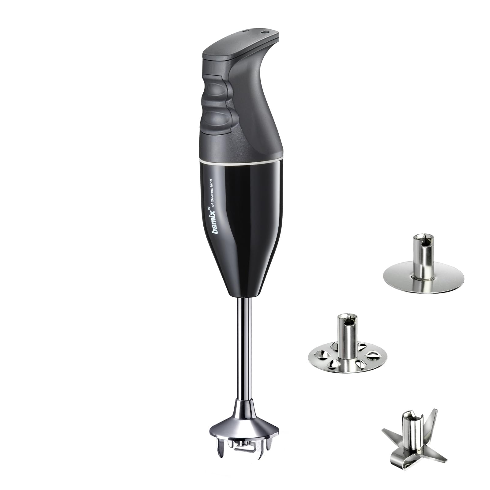 bamix® Classic 150W Immersion Blender – Swiss Made Hand Blender with 3 Stainless Steel Blades, Black