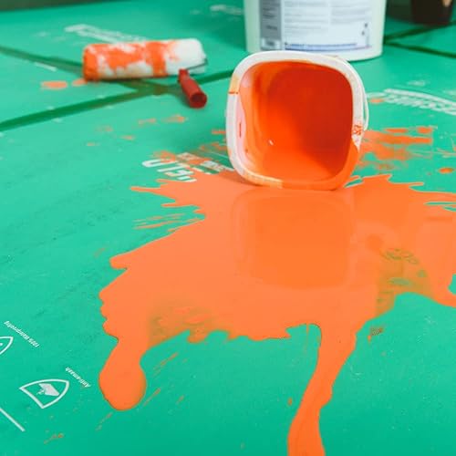 Miniatura 8 de Protección temporal resistente para suelos de 39 pulgadas x 100 pies, para construcción y renovación, color verde, película protectora de superficie