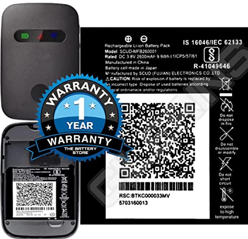Image of Original MFB260001 Battery for Reliance Jio 4G Router JioFi 3 (JMR540, JMR541) JioFI 4 (JMR1140) - 2600mAh Battery with 1 Year Warranty******(A0128)