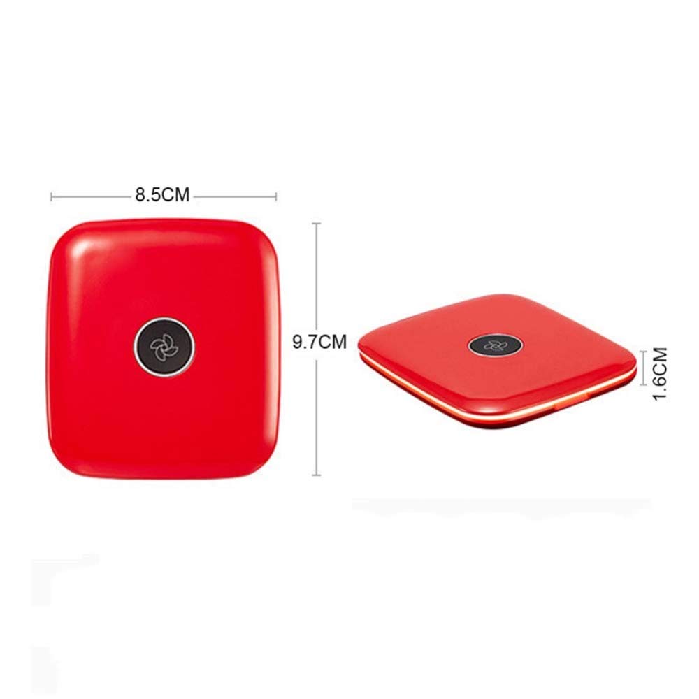 XINYU Espejo De Maquillaje Compacto Luz De Relleno LED Espejo De Vanidad Smart Touch Dimming Charging Treasure Folding Espejo Doble Cara Te Permite Mantenerte Hermosa En Cualquier Momento,Red