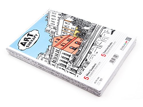 5 Maxi Quaderni Art Therapy quadretti 5mm, 5
