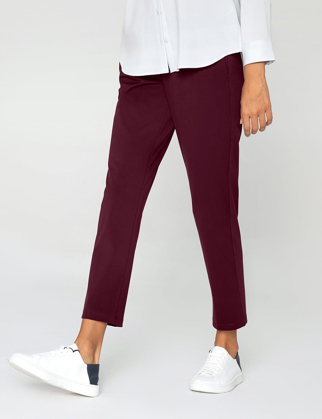 AJISAI Petite/Regular Women's 7/8 Joggers Travel Pants with Pockets Lounge Casual Stretch Workout Pants - Image 4