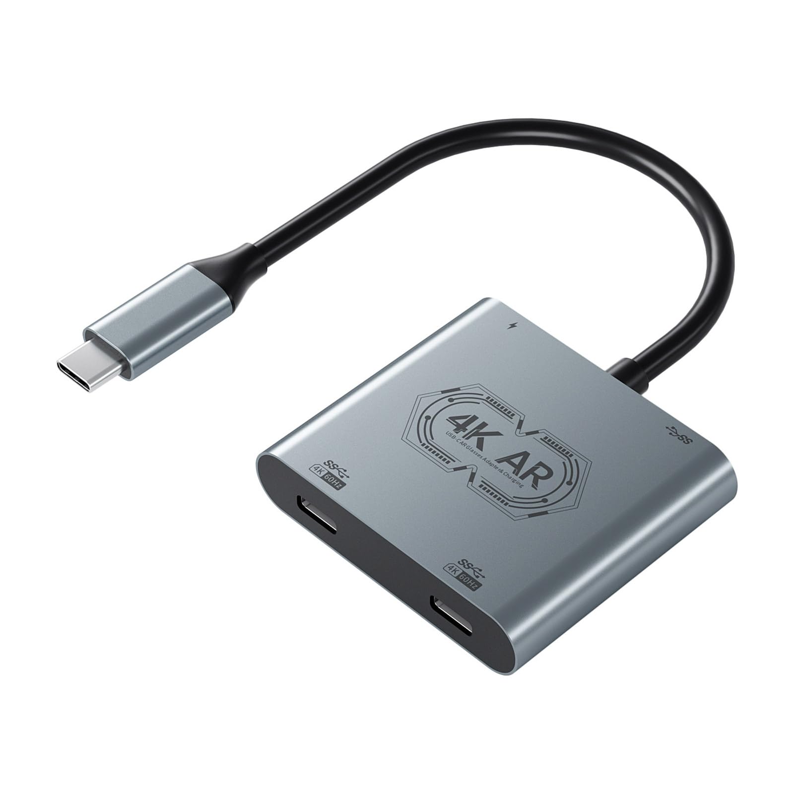 Szybka prędkość Hub typu C do okularów PD100W ładowanie 4K 60Hz wideo USB3.0 transfer danych aluminiowy adapter szybkie ładowanie koncentrator okularów