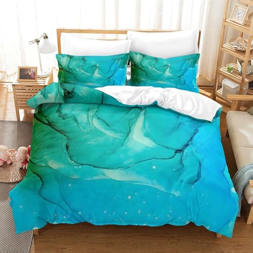 Parure de lit 3D art abstrait fluide en microfibre pour lit simple