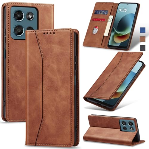 Image of Jasonyu Flip Wallet Case for Moto G Play /G 5G (2026),Brown