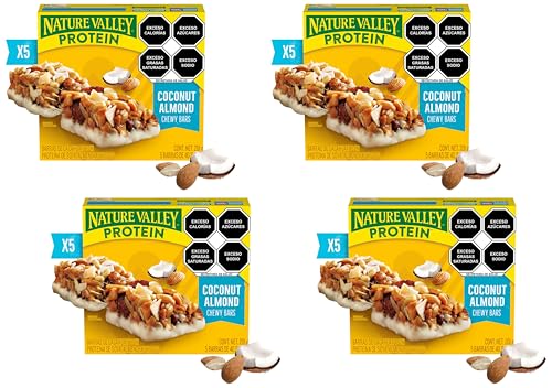 Nature Valley Chewy Granola Bar, Protein, Coconut Almond, 5 Bars,
