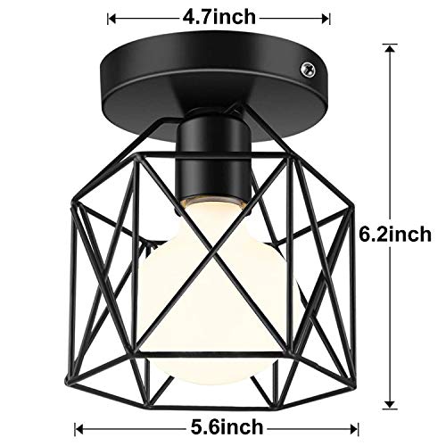 Buy 4 Pack Industrial Vintage Ceiling Light Fixture, E26 Metal Rustic