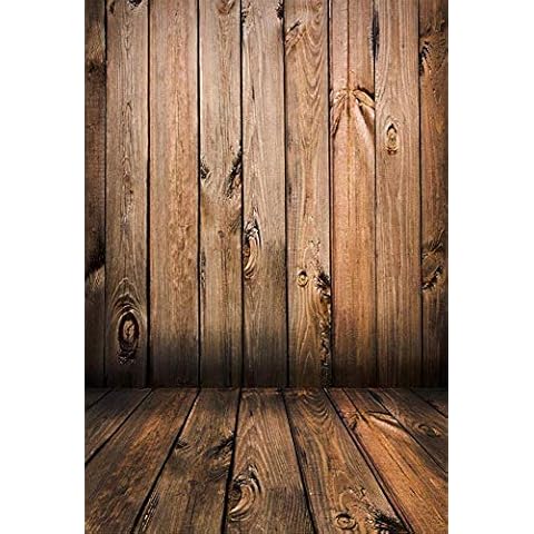 MEHOFOTO Seamless Vinyl Photo Backdrop Vintage Wood Photography Background Red Wood Newborn Baby Backdrop 5x7ft Cover