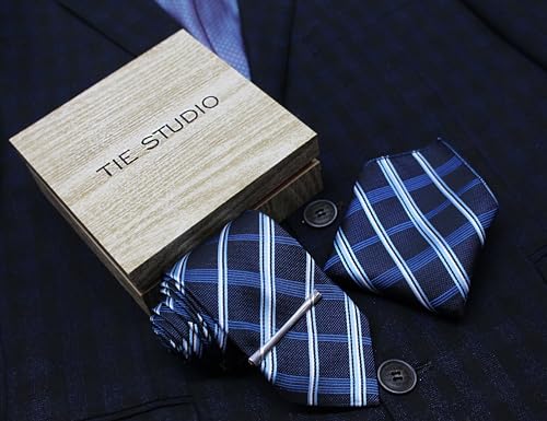 Image of TIE STUDIO Men's Necktie Pocket Square & Cufflinks