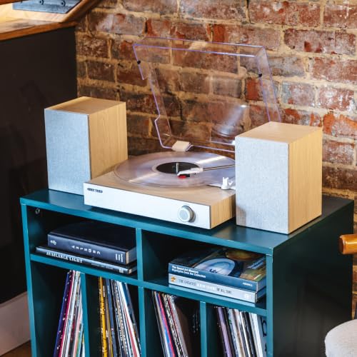 Image of Crosley CR7503A-NA Zane Record Player with Speakers, Natural