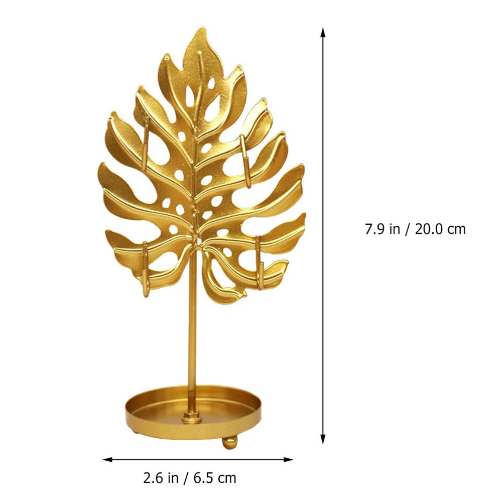 DOITOOL Necklace Earring Display Racks 2pcs Leaf Design Fashion Jewelry Holder Stands Simple Creative for Home/Shop