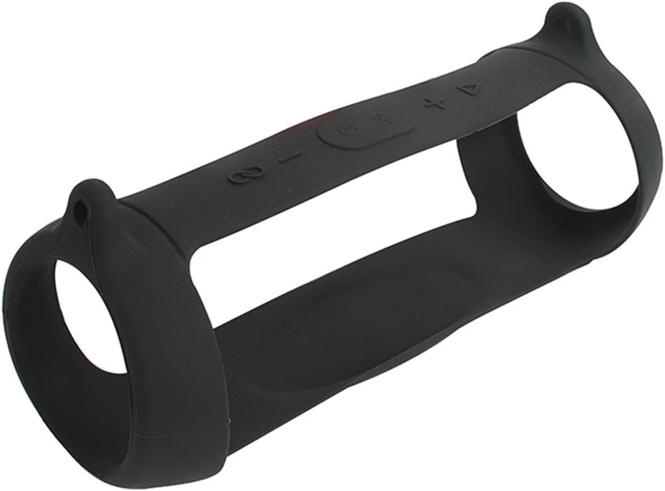 ZEZEFUFU Portable Black Silicone Case Cover Travel Carrying Protector Cover for JBL Charge 5 Bluetooth Speaker
