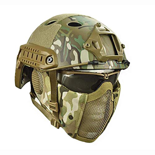 YUWJ Outdoor ABS Helmet Hard Hat Helmet for Hunting Leisure Military Unisex Camouflage