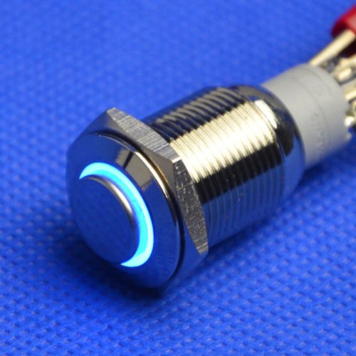  DN Blue LED Circle Latching Push Button Switch Angel Eye Mini interrutore Pulsante