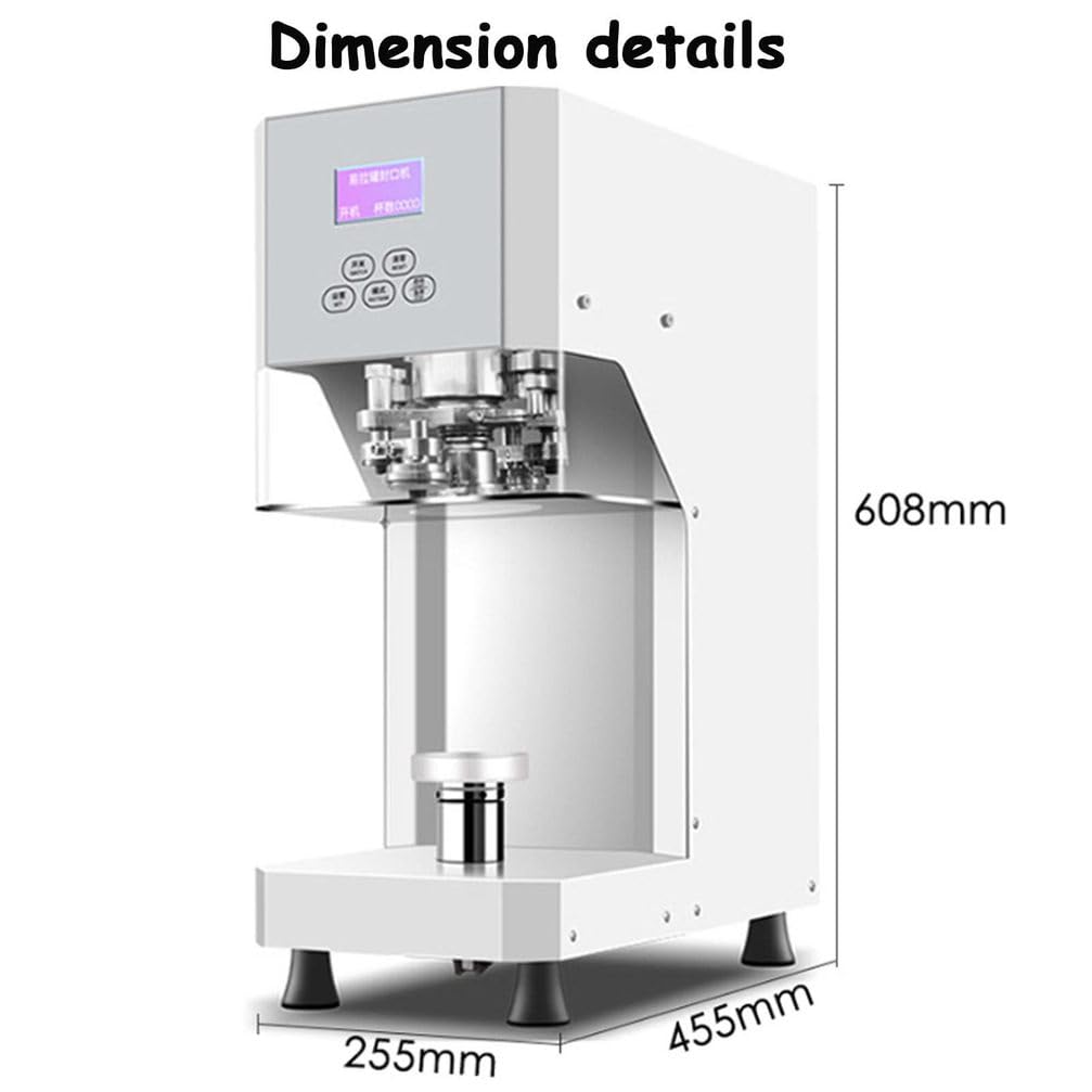Macchina automatica del sigillatore del can, commerciale di latta e sigillante per lattine di alluminio e plastica, diametro di 2,17", altezza regolabile da 4,53 "‐6.69", per casa, caffè, negozi di be