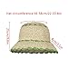 Minache Foldable Wide Brim Colorful Crochet Straw Hat Outdoor Sun Visor Hat UPF 50+ Summer for Women Girl， 07440 Beige + Green