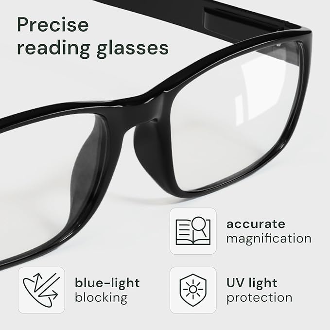 Image of Gaoye Professional Reading Glasses for All Day - Computer Readers with Blue Light Protection - Value Pack