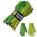 SEUROINT 100% Cotton Gloves with PVC Dots, Knit Wrist Breathable Sure-Grip Work, Gardening Gloves, Non Slip 6 Pairs per pack, Medium, Green & Olivine