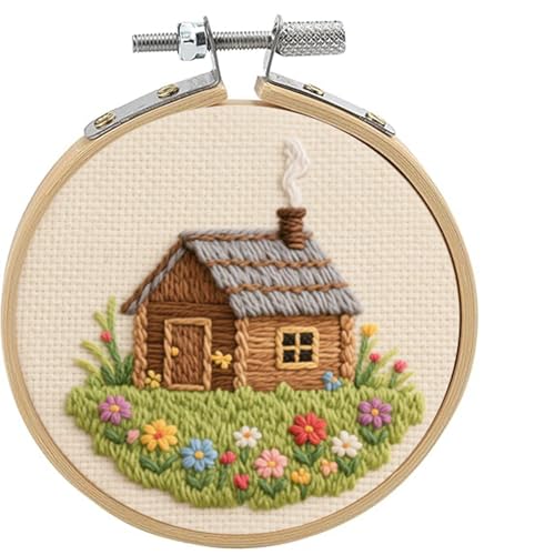Image of SENJEOK 20Pcs 3 Inch Bamboo Embroidery Hoop, Bamboo Circle Cross Stitch Hoop Ring for Craft Sewing, DIY Project, Decoration