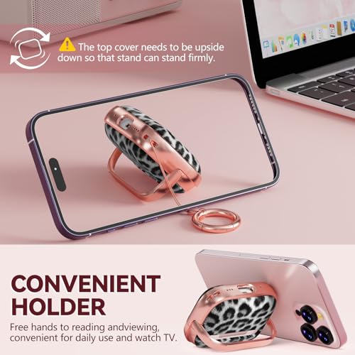 Image of Inesore for AirPods Pro 3 Case Cover 2025 with Lock-Black Jaguar | Two-Piece Design,with Gold Keychain & Clean Pen, As Phone Stand,Support Wireless Charging,Cute Luxury Case for Women Girly