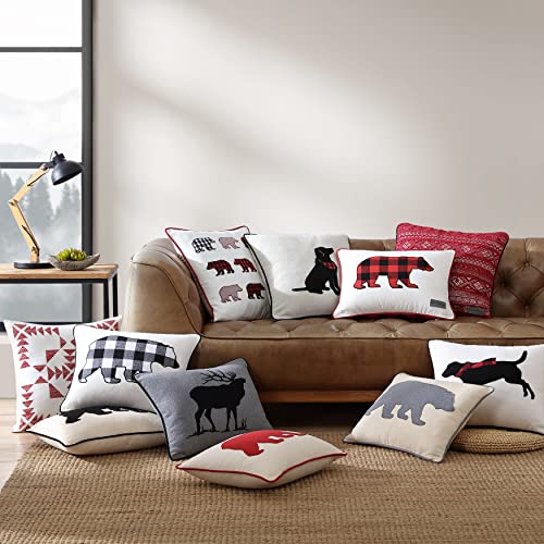 Image of Eddie Bauer - Throw Pillow Cover Set, Cotton Home Decor, All Season Bedding (Arrowhead Red, 2 Piece)