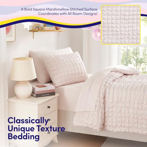 Image of Kids Twin Size Bed in a Bag Tufted Comforter & Sheet Set - Complete Bedding Set with Corner Strap Fitted Sheet, Ultra Soft Lightweight All Season Comforter, Girls Bedroom, Dorm, Guest Room