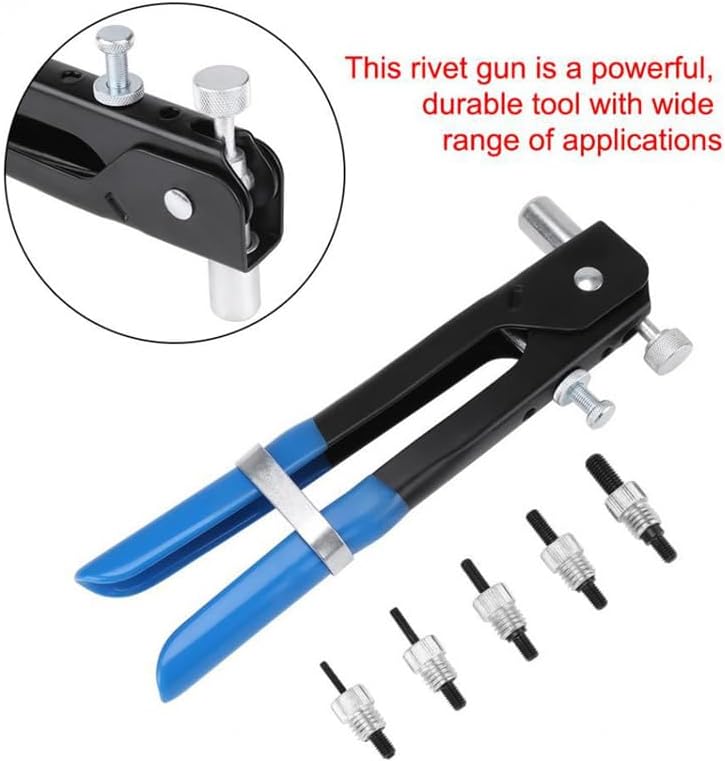 86pcs M3-M8 Manual Threaded Nut Rive Tool Set Hand Riveter Nut Rivet Gun Kit Stainless Steel Nuts Metric Thread For Screws