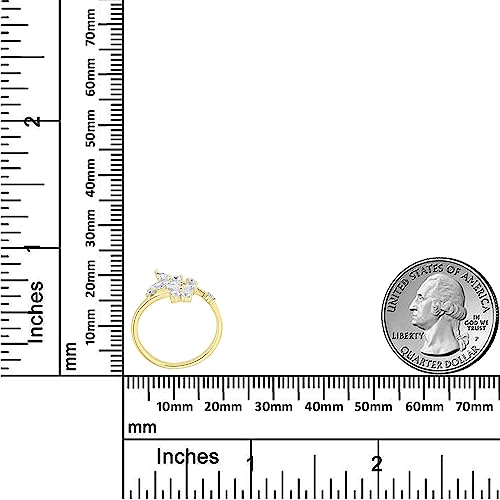 Image of AVORA 925 Sterling Silver Adjustable Butterfly Toe Ring with Simulated Diamond CZ