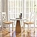 Giantex Wooden Dining Chairs Set of 2, Farmhouse Kitchen Chairs with High Cross Back, Rubber Wood Frame, Modern Dining Room Armless Side Chairs for Living Dining Room, Restaurant