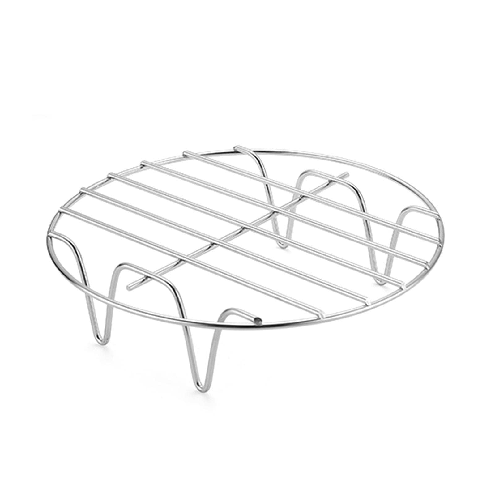6/7/8 Inch Cooking Rack Round Stainless Steel Baking And Cooling Steaming Rack,Round Air Fryer Rack,Fits Air Fryer/Stock Pot/Pressure Cooker/Round Cake Pan (Seven-inch)