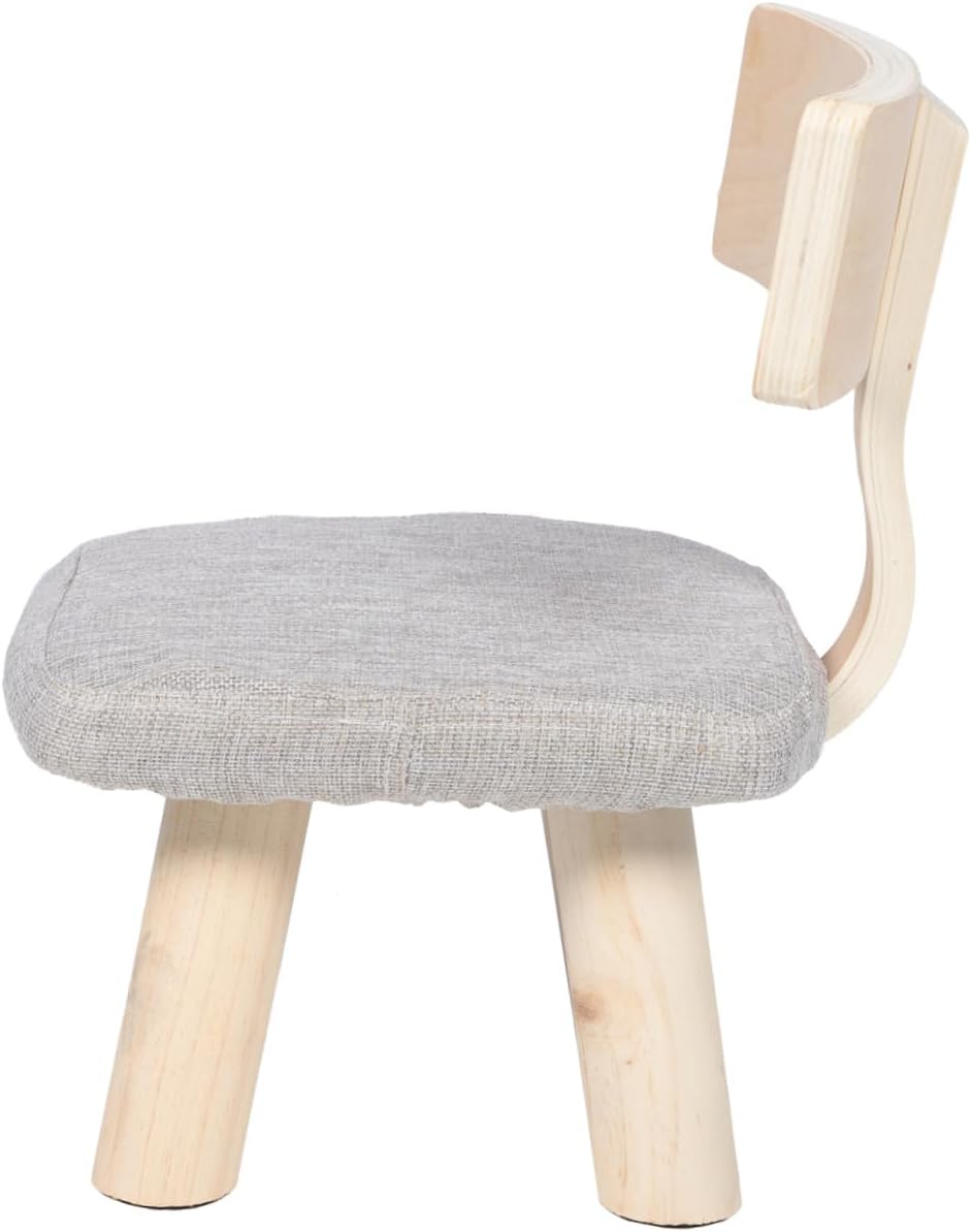 Boys and Girls Back Chair Comfortable Family Stool for Toddlers Creative Solid Design Safe and Stable Seating for Home and School Use Craftsmanship Easy to Use