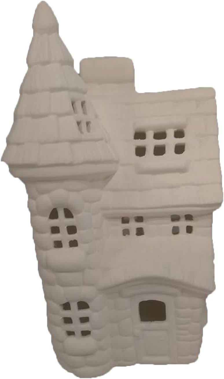 Fairy Castle House 11" x 7" Ceramic Bisque, Ready to Paint