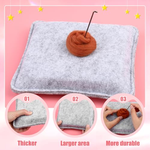 Image of UOOU Needle Felting Kit, Wool Felting Kit with Felting Needles Supplies | Felting Kits for Beginners Adult Includes Wool Roving, Felting Pad, Instruction Manual for Felted Dog Home Decoration