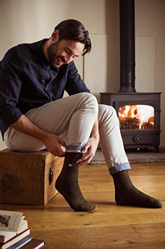 Heren Extra Lange Warmtehouders De Ultieme Thermische Sok Maat 6-11 Navy - Afbeelding 4