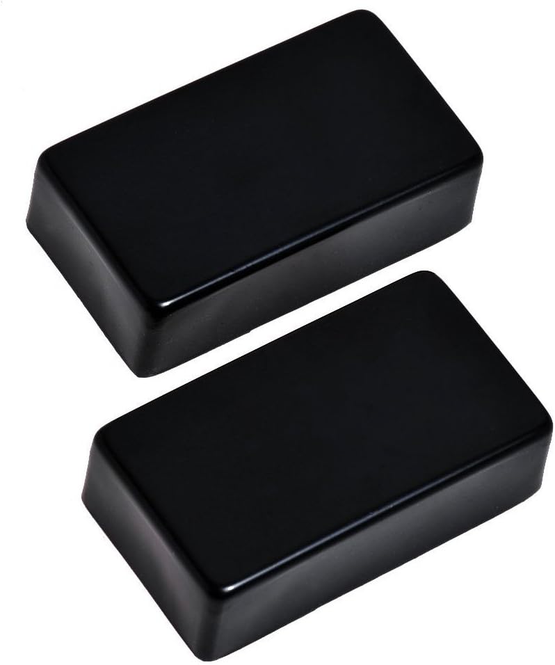 Timiy 2Pcs Made of Copper Guitar Humbucker Pickup Covers No Holes for Electric Guitar Replacement (Black)