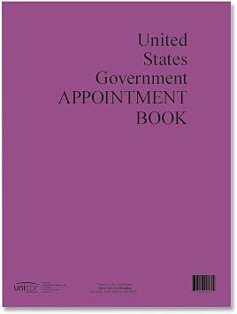 2026 US Government Fed Weekly Appointment Book, 11" x 9", Jan - Dec, Qty=1