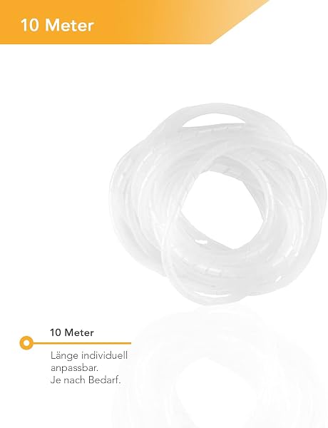 3 Pièce Gaine Spirale Premium 20-130 mm - Gaine Range Cable, Transparente, 10 M - 3