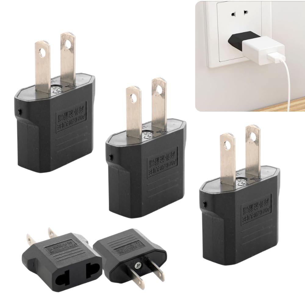 Hi-Plasst India to USA Converter Plug 2 Pin| Travel Adapter 3-Pieces Pack Universal Type A Plug Adapter for US, Canada, Mexico, Japan, Thailand | for Indian Devices (Pack of 3)-image-35
