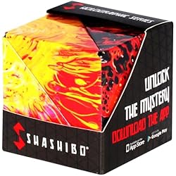 Shashibo Sensory Fidget Toy for Adults & Kids, Stress Relief Fidget Toy for Adults, Teens & Kids, Cool Fidget Toys for Desk, Classroom Must Have, Sensory Shape Shifting Cube, 100+ Possible Shapes