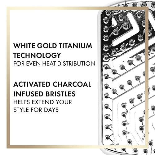 Hot Tools Pro Artist White Gold Collection Titanium Thermal Vented Paddle Brush | Smooth & Shine #TOP1