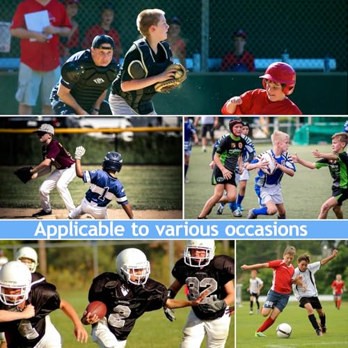 Youth Football Baseball Chest Protector, Padded Compression Shirt, Support Softball Rugby Lacrosse Heart Sternum Guard (Black)
