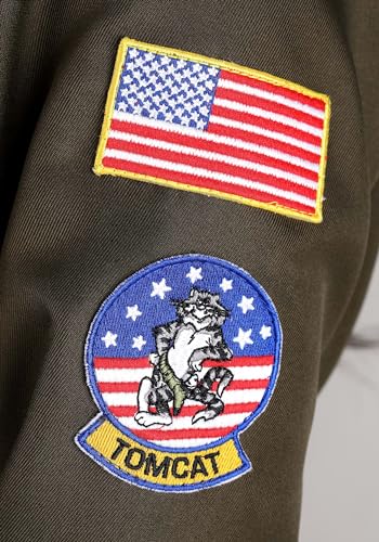 Women\'s Top Gun Flight Suit Costume | Adult Top Gun Costume for Halloween and Themed Parties Medium